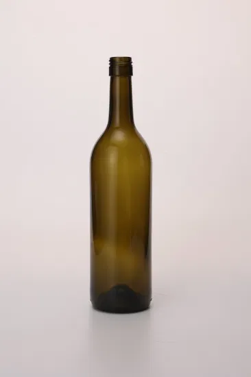 500 ml 750 ml 1 Liter einzigartige antike dunkelhellgrüne Bordeaux-Burgunder-Weinglasflasche Champagner-Schaumweinflasche