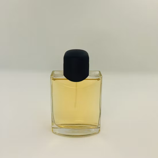 Großhandel Spot Clear Round Parfüm Glasflasche Zylindrische leere Parfüm separate Flasche mit schwarzem Verschluss